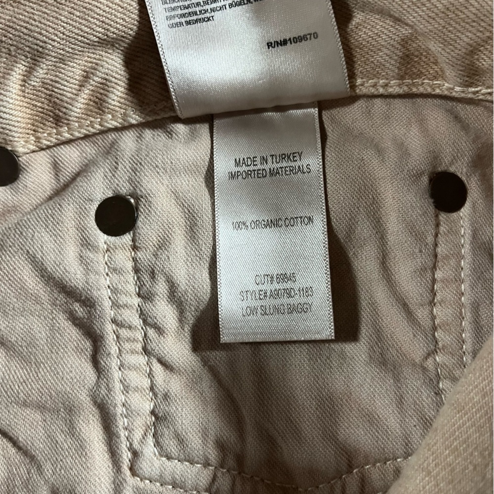 NWT AGOLDE Low Slung Baggy Pink Denim Pants - Picture 13 of 13